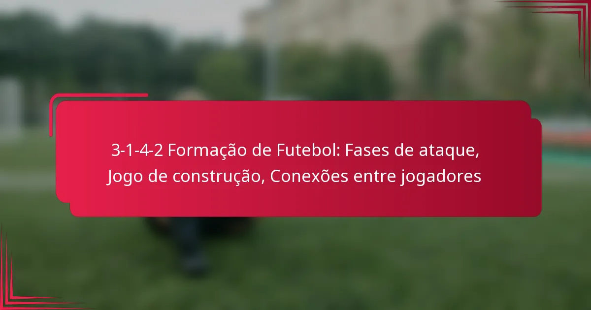 Read more about the article 3-1-4-2 Formação de Futebol: Fases de ataque, Jogo de construção, Conexões entre jogadores