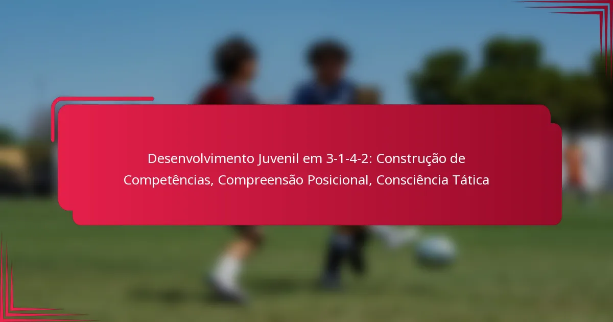 Read more about the article Desenvolvimento Juvenil em 3-1-4-2: Construção de Competências, Compreensão Posicional, Consciência Tática
