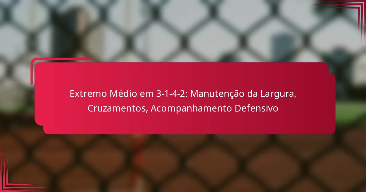 Read more about the article Extremo Médio em 3-1-4-2: Manutenção da Largura, Cruzamentos, Acompanhamento Defensivo
